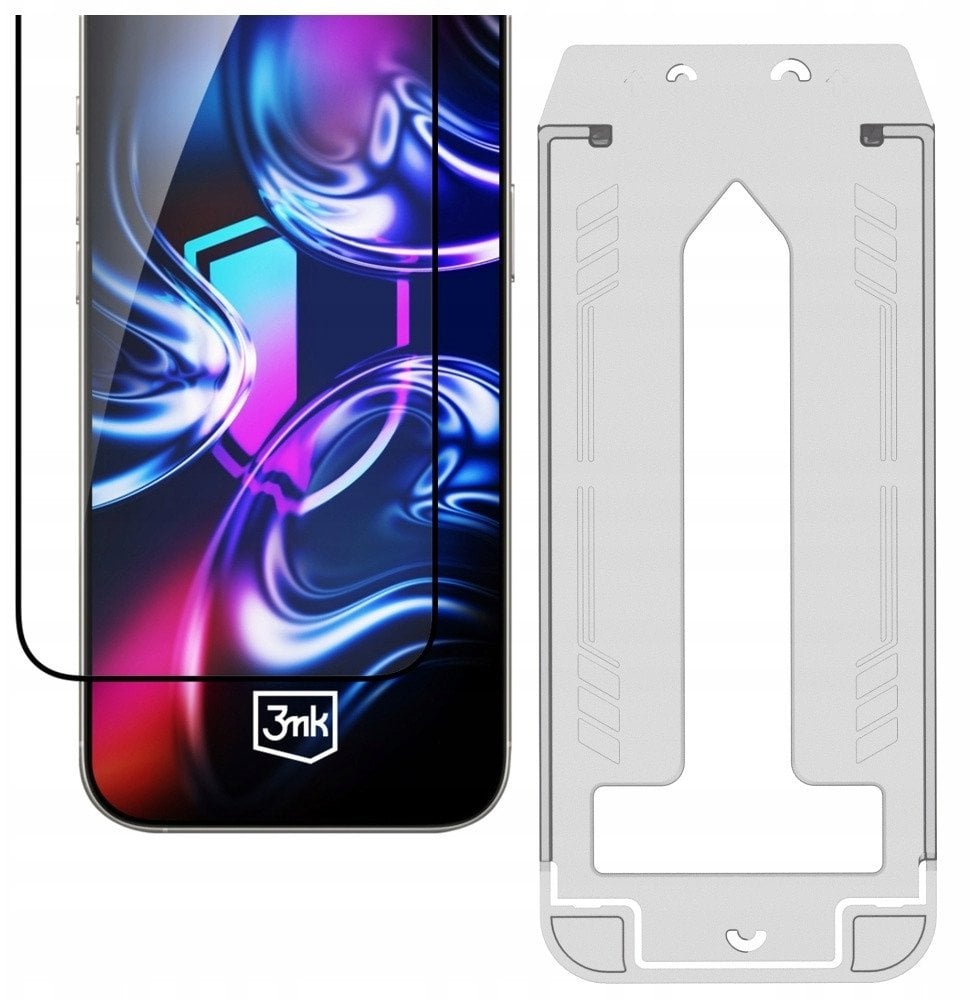 Stakll Protektiv 3MK HardGlass Max për iPhone 17 Pro, me aplikues, transparent