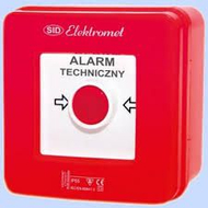 Çelës alarmi sipërfaqësor Elektromet WA-1s, 1NO 1NC, me xham mbrojtës, i kuq
