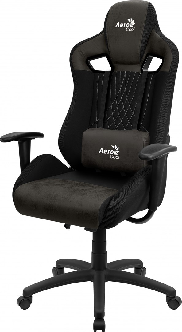 Гејмерска столица Aerocool EARL AeroSuede, црна