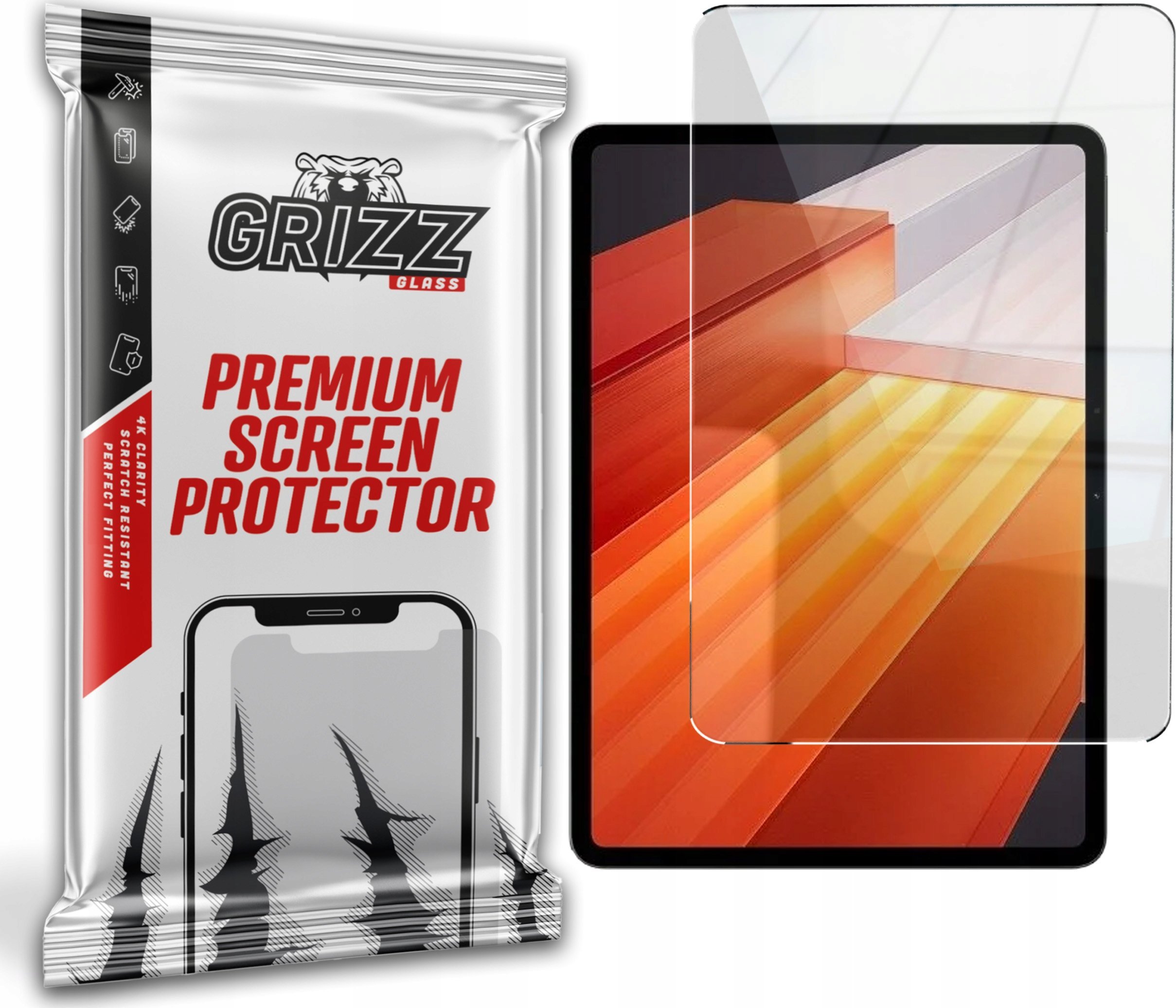 Xham mbrojtës hibrid GrizzGlass për vivo iQOO Pad, transparencë e lartë