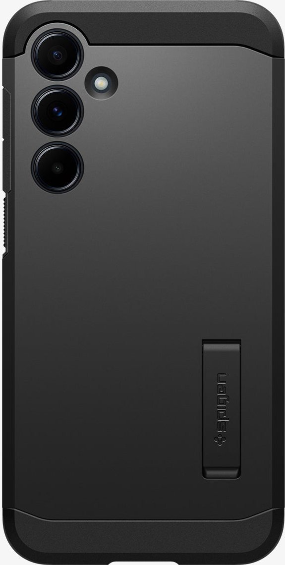 Mbulesë telefoni Spigen Tough Armor për Samsung Galaxy A55 5G, mbrojtëse, me mbajtëse, e zezë