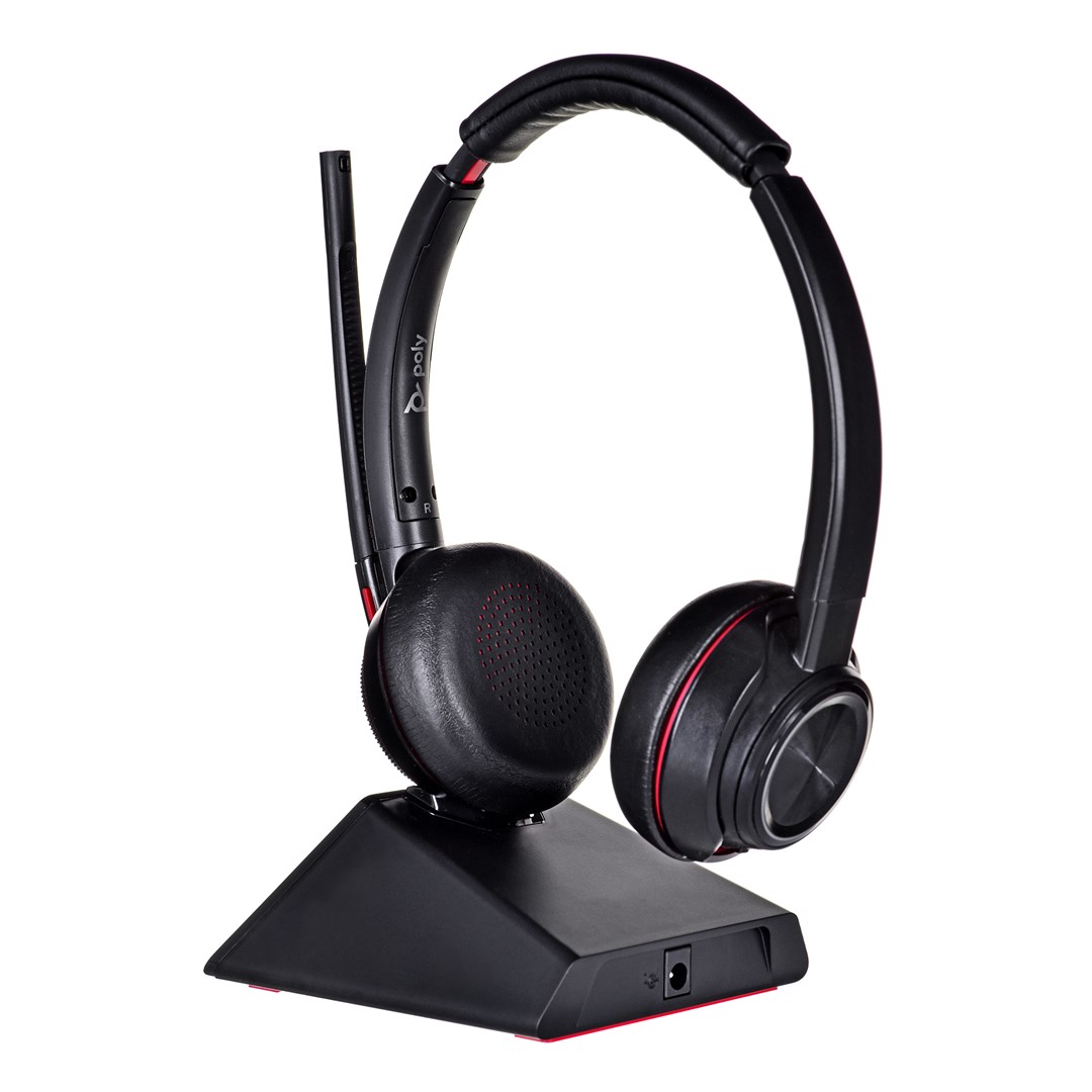 Kufje Poly 8220 UC, Wireless, të zeza