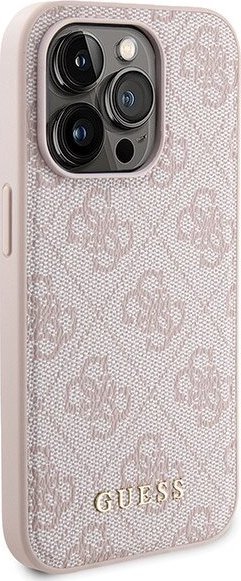 Set aksesorësh Guess GUBPM5P14L4GEMGP për iPhone 14 Pro 6.1", hardcase, powerbank 5000 mAh, rozë