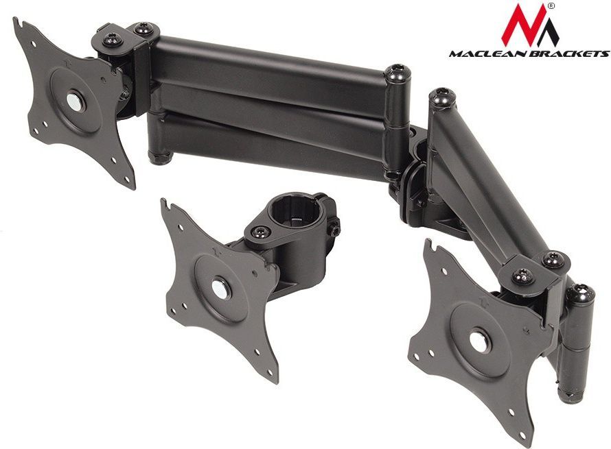 Mbajtëse për 3 monitorë Maclean 13"- 27", e zezë