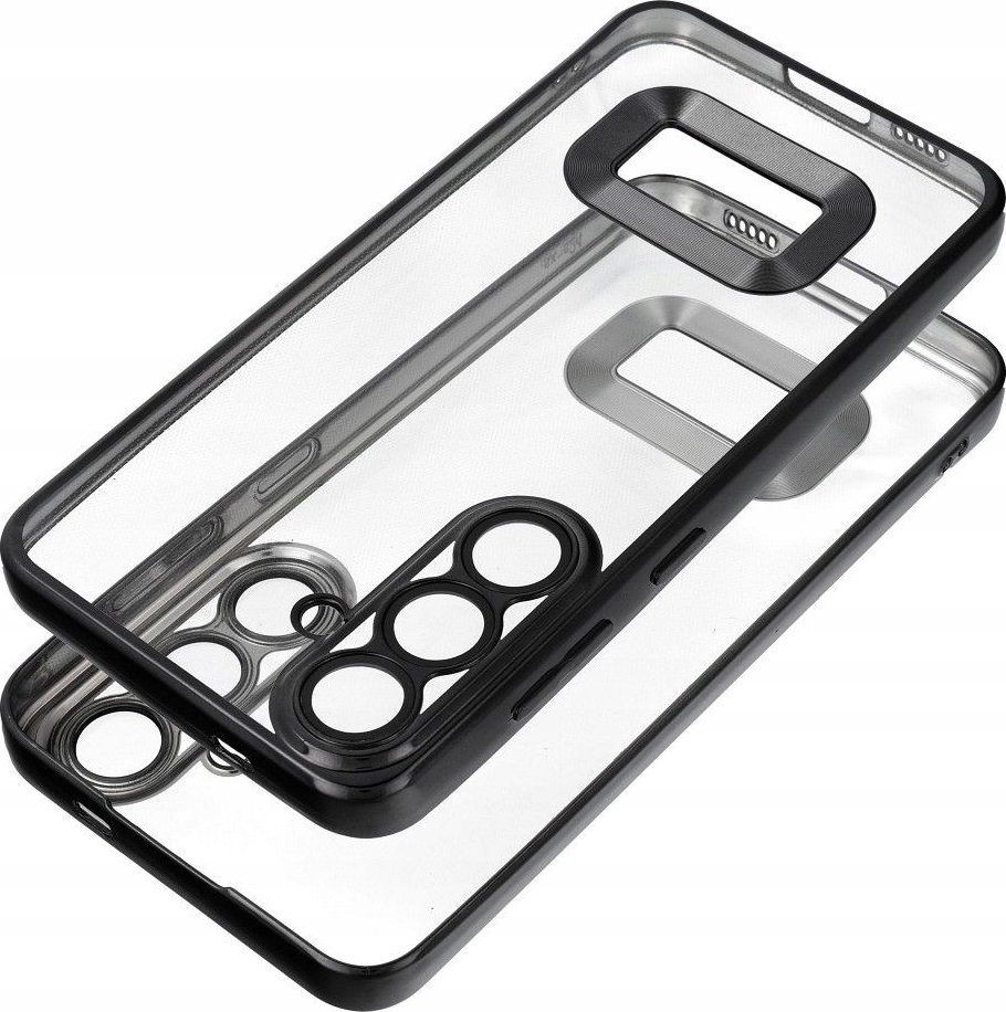 Mbulesë Glam për Samsung Galaxy S24 FE, TPU, transparente, e zezë