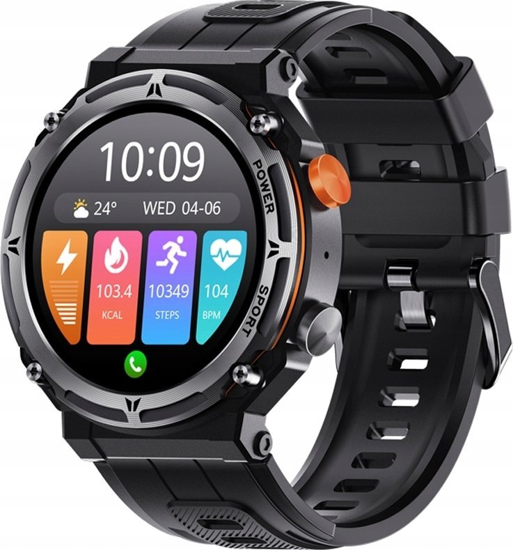 Smartwatch Veltori VT130-1, 1.39", Bluetooth 5.2, me rrip silikoni i zi