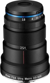 Објектив Laowa 25mm f/2.8 Ultra Macro 2.5–5X за Nikon F, рачен фокус, црн