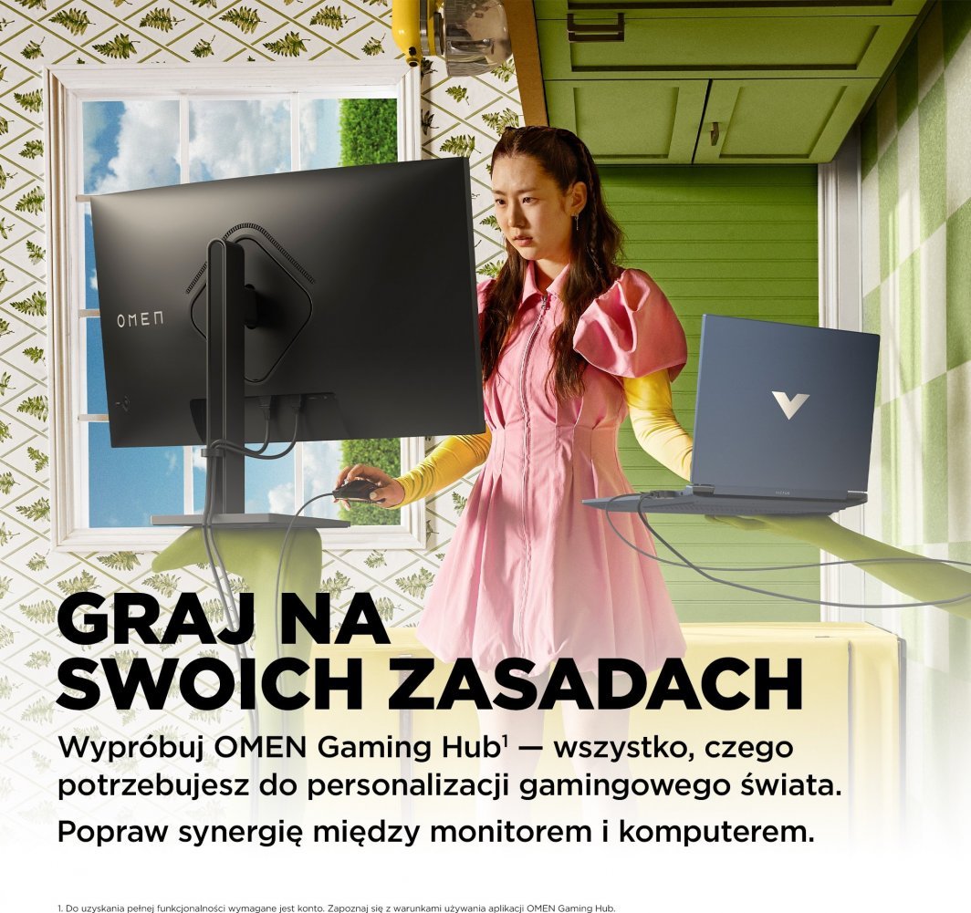 Monitor HP Omen 32c, 32", 2560 x 1440 (WQHD), i zi