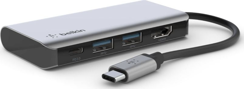 Dock USB C Belkin Connect AVC006BTSGY, 4K HDMI, 100W PD, ngjyrë argjendtë