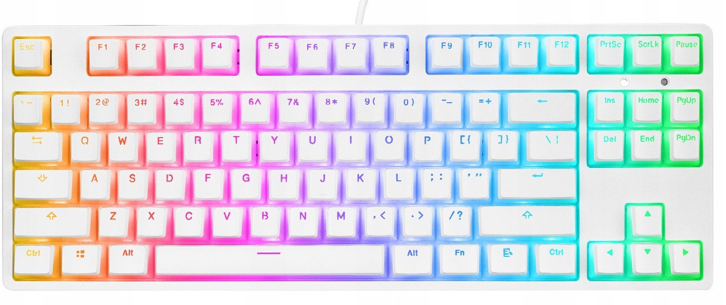 Tastierë mekanike Rampage KB-R136 Ghost, Type C, RGB, e bardhë