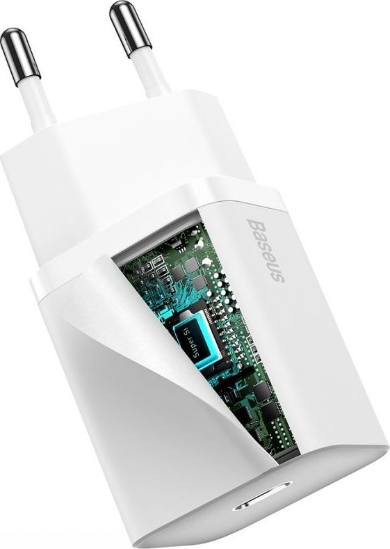 Karikues Baseus Super Si BSU2026WHT, 1x USB C, 20W, i bardhë