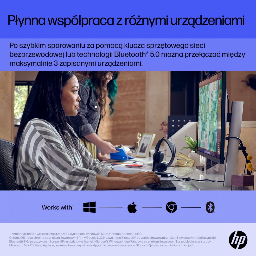 Maus Wireless HP 715, Bluetooth, USB-C, i zi