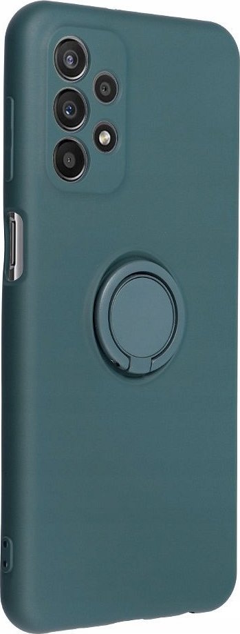 Maskë silikoni me unazë për telefon Samsung S24 FE, rezistente ndaj goditjeve, e gjelbër