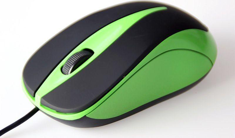 Maus Media-Tech MT1091G, me kabllo, USB, i zi dhe i gjelbërt