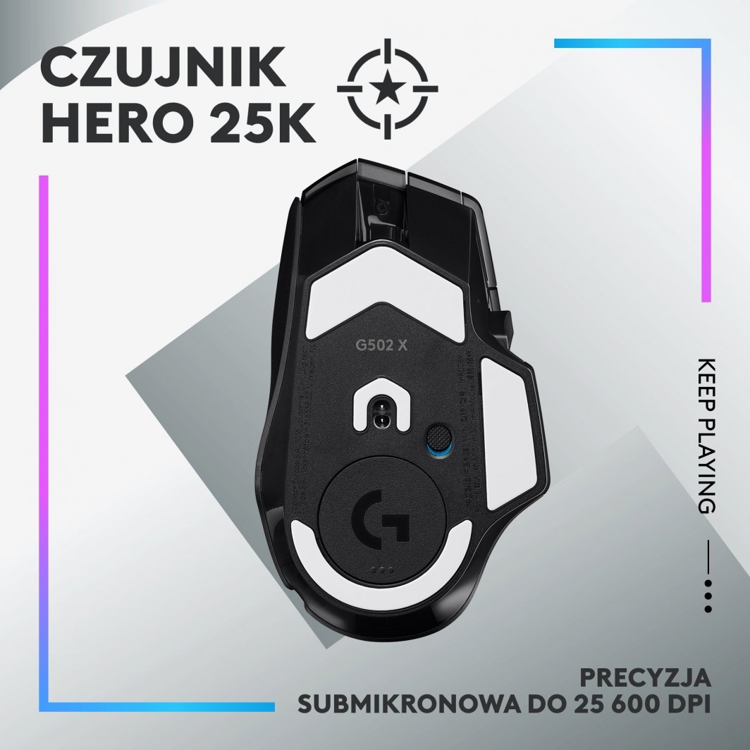 Maus Logitech G502 X Plus (910-006162), i zi