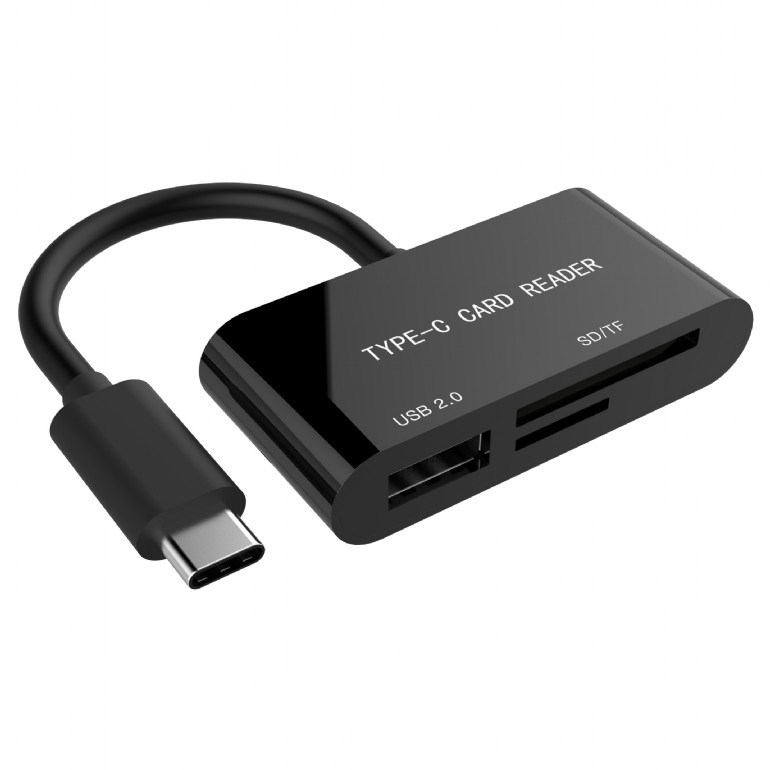 Lexues kartash Gembird UHB-CR3-02, USB-C, SD/MicroSD, 256GB, i zi