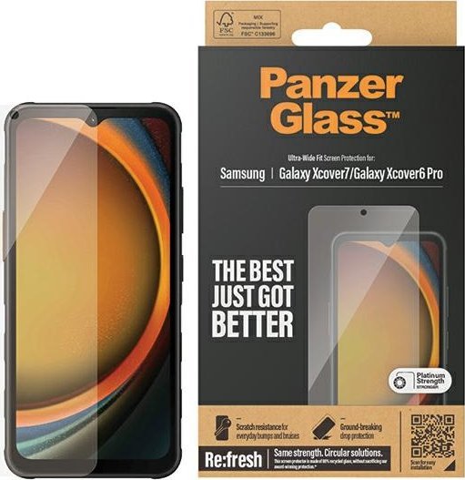 Mbrojtëse ekrani PanzerGlass për Samsung Galaxy Xcover 6 Pro dhe Xcover 7, xham i kalitur transparent