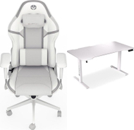 Set gaming Endorfy Armchair Scrim OWH dhe tavolinë elektrike Atlas L, 150 x 78 cm, e bardhë
