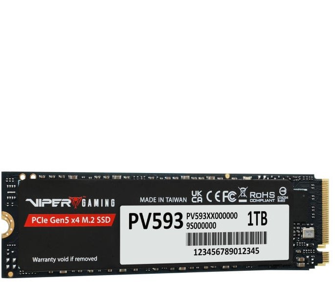 SSD Patriot Viper PV593, 1TB, M.2 2280 PCIe Gen5 x4, црн