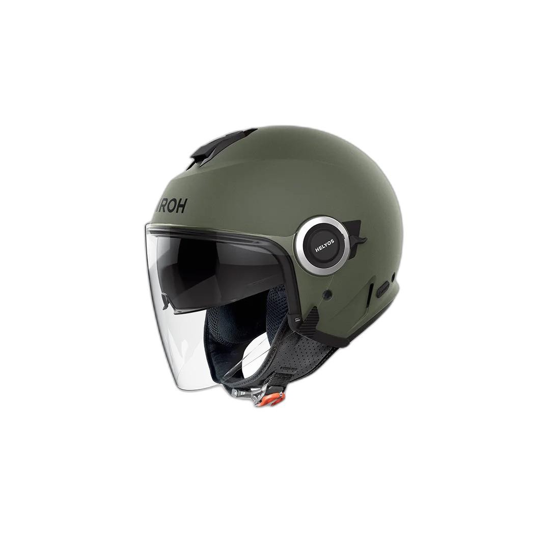 Helmetë jet Airoh Helyos Color, vizor dielli, për Bluetooth, shumëngjyrëshe