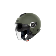 Helmetë jet Airoh Helyos Color, vizor dielli, për Bluetooth, shumëngjyrëshe