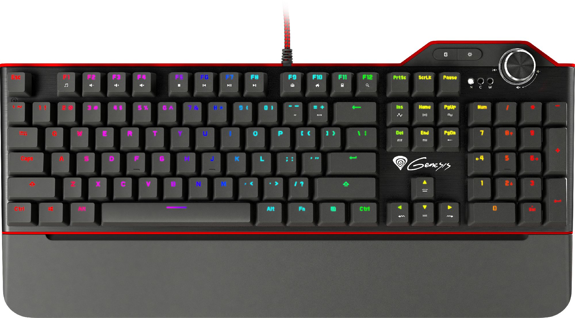 Tastiera Genesis RX85 RGB (NKG-0959), US, e zezë