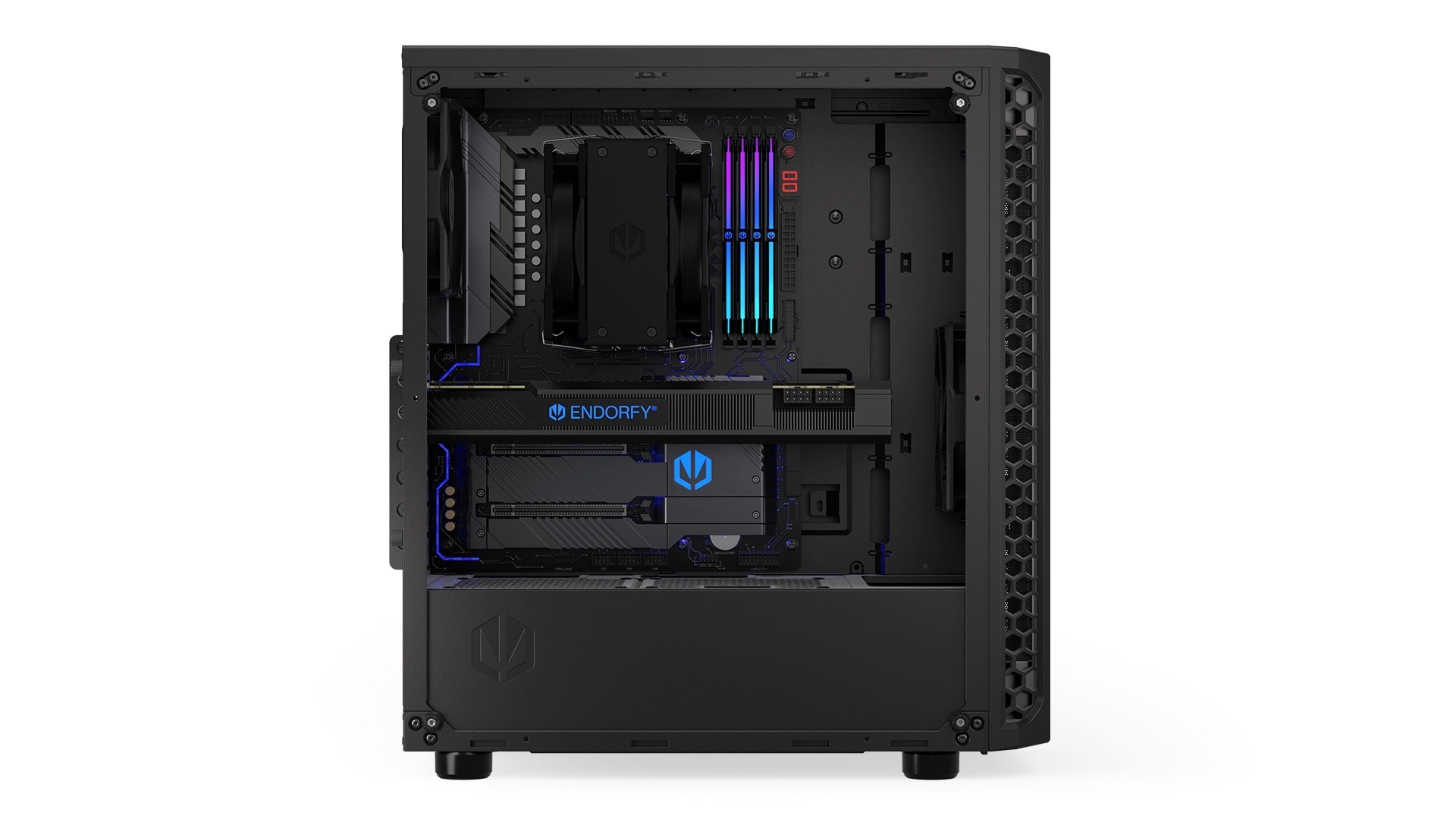Kuti kompjuteri Endorfy Signum 300 Core EY2A004, ATX, me xham të temperuar, e zezë