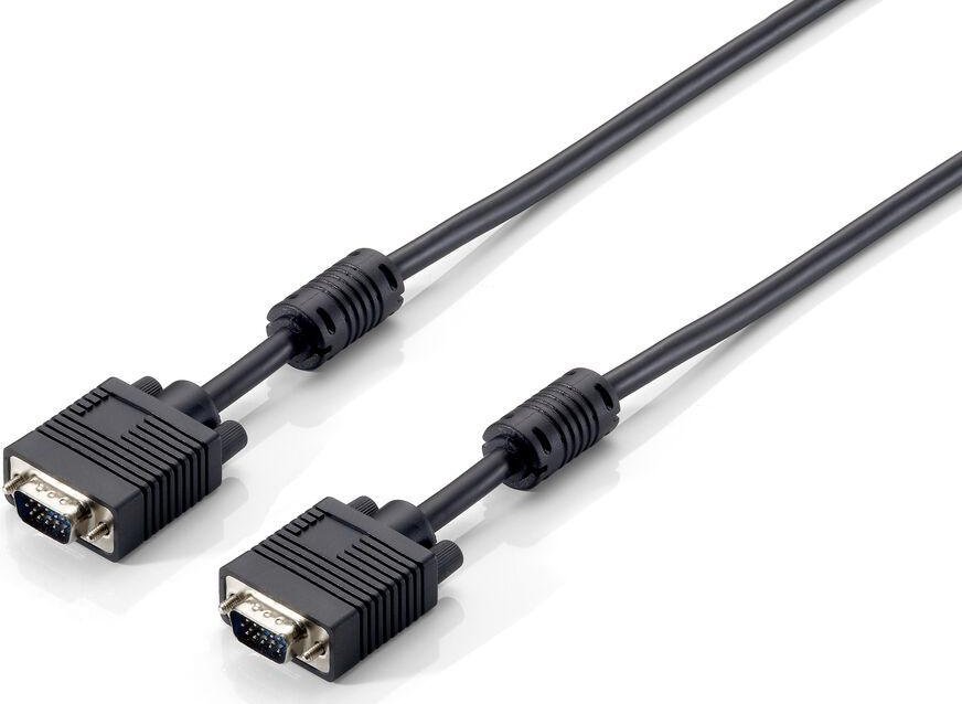 Kabllo VGA Equip D Sub, 3m, me ferrite, e zezë