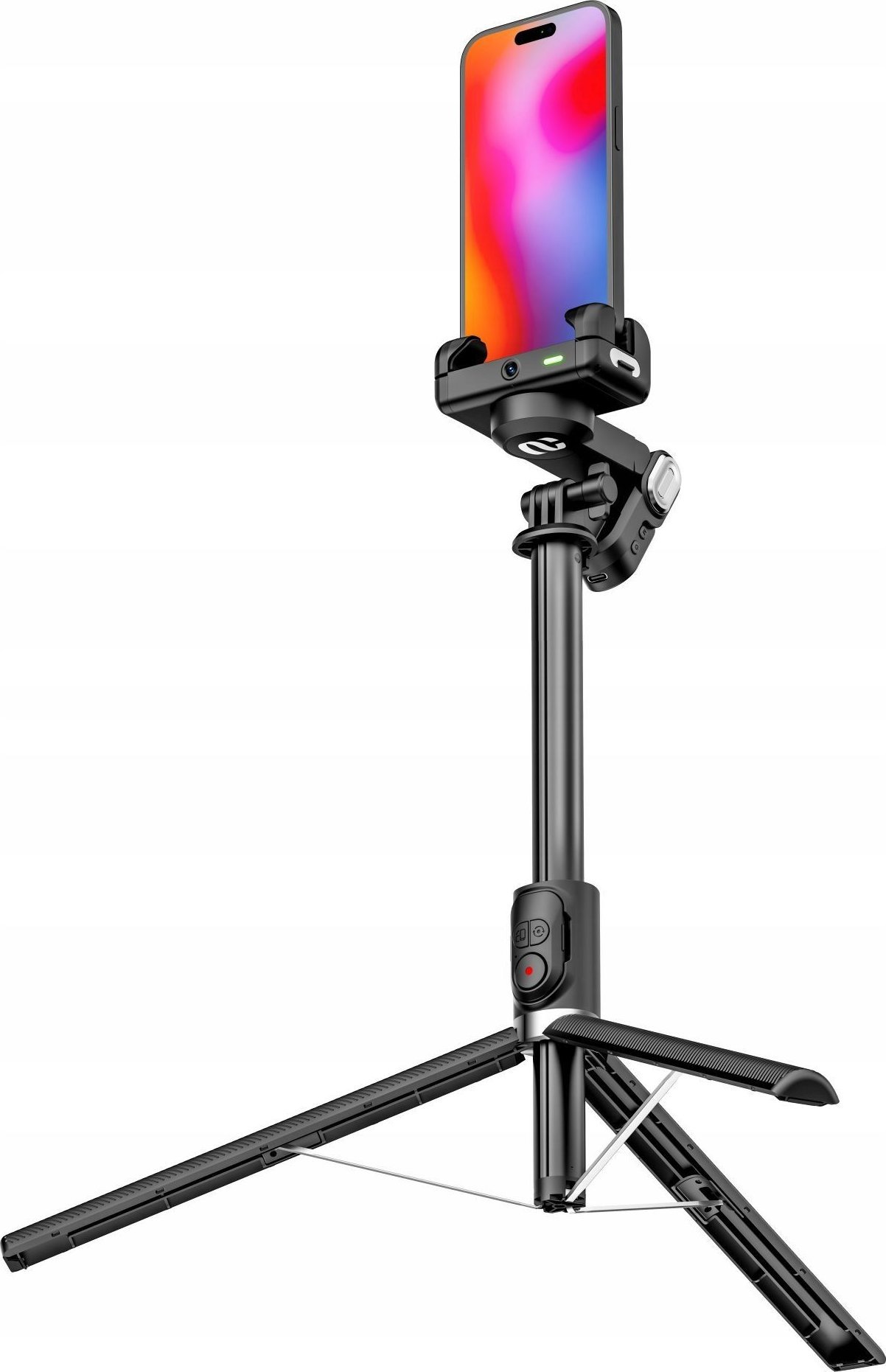 Stabilizues telefoni AOCHUAN M2 PRO, tripod selfie stick, llampë LED, telekomandë Bluetooth