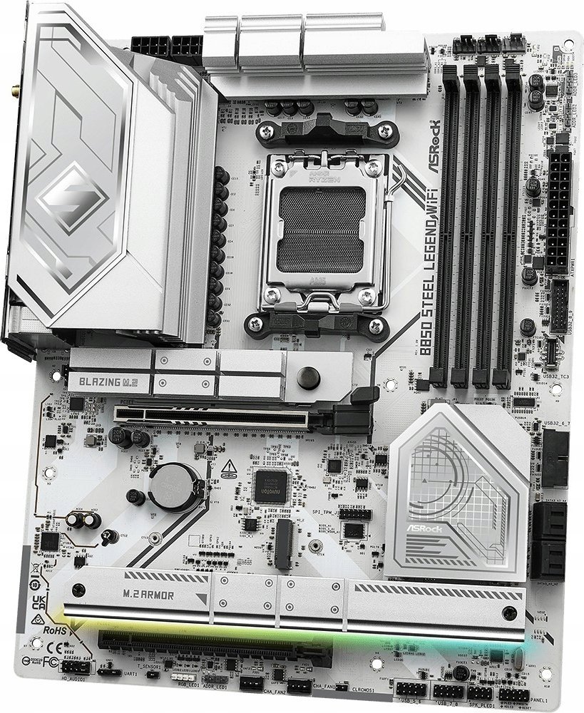 Pllakë amë ASRock B850 Steel Legend WiFi, socket AM5, ATX, gri