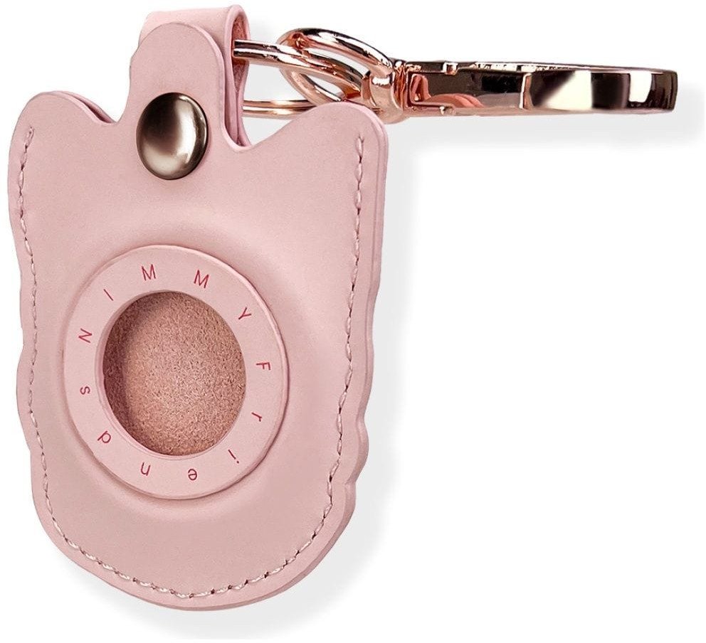 Mbajtëse tracker Nimmy Case Locatorr Glasses Cool Cat, për AirTag, rozë