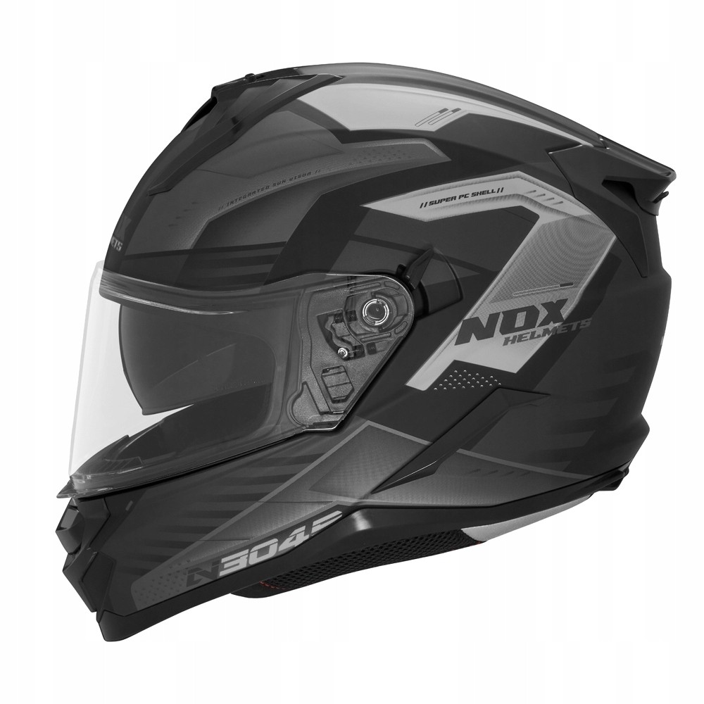Helmetë integrale Nox N304S Carver, full face, e zezë titani