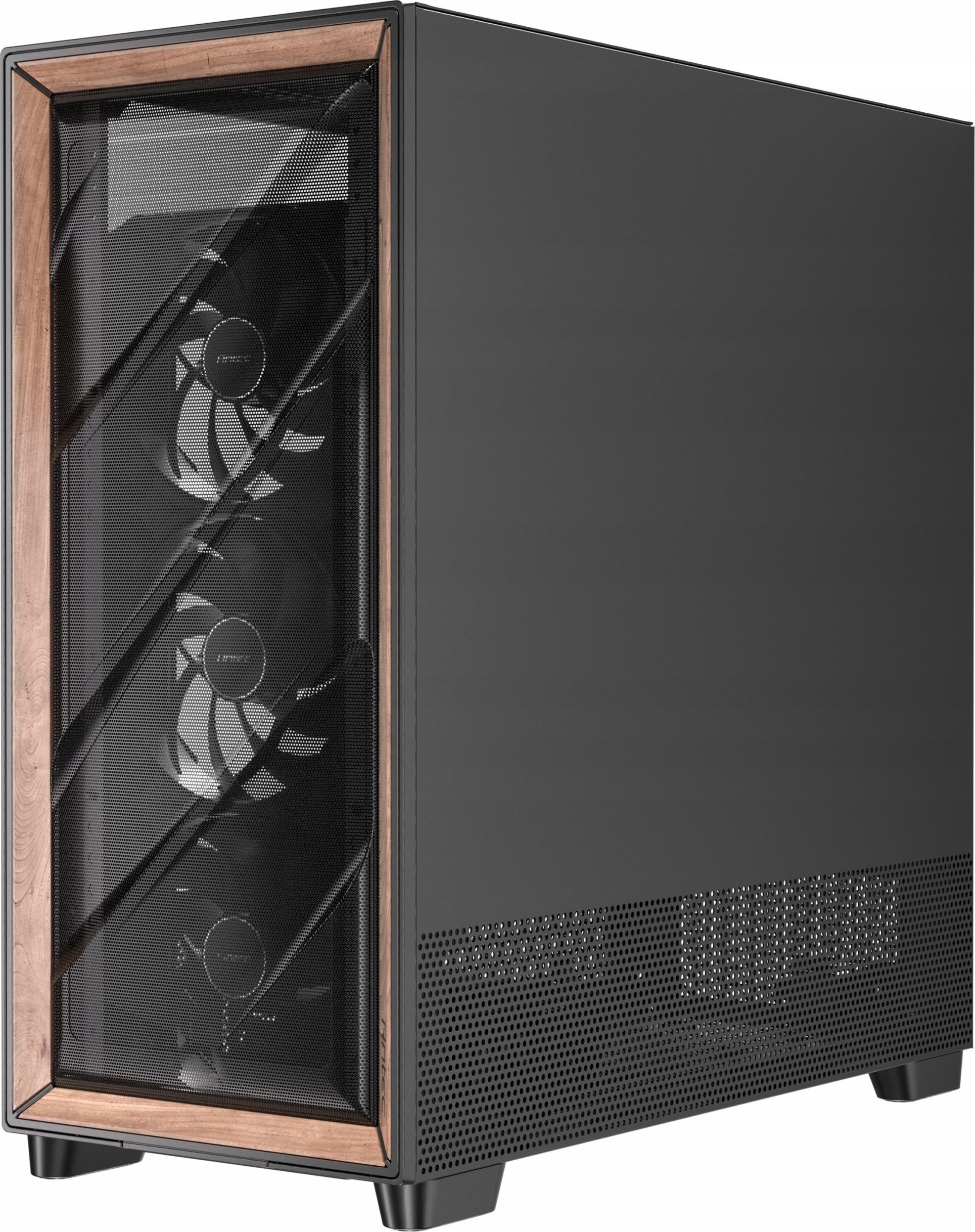 Kuti kompjuteri Antec FLUX PRO EUV, Full Tower, me ekran temperature, e zezë me dru
