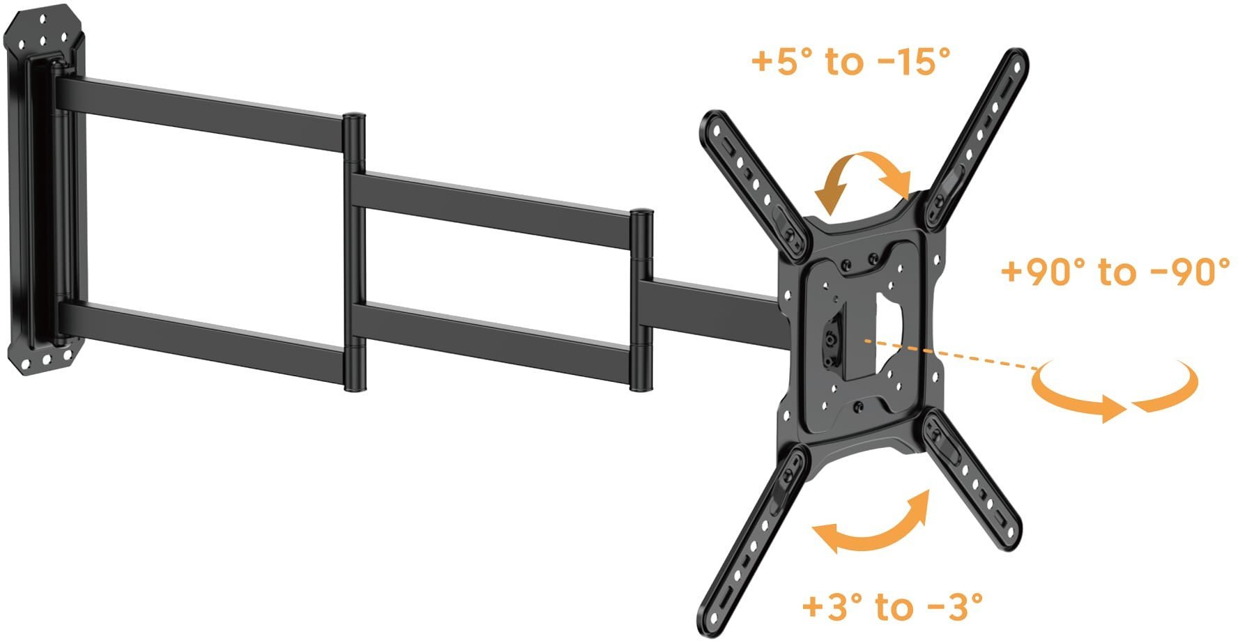 Mbajtëse muri për TV Brateck LPA84-445XL, 23"-65", 35kg, e zezë