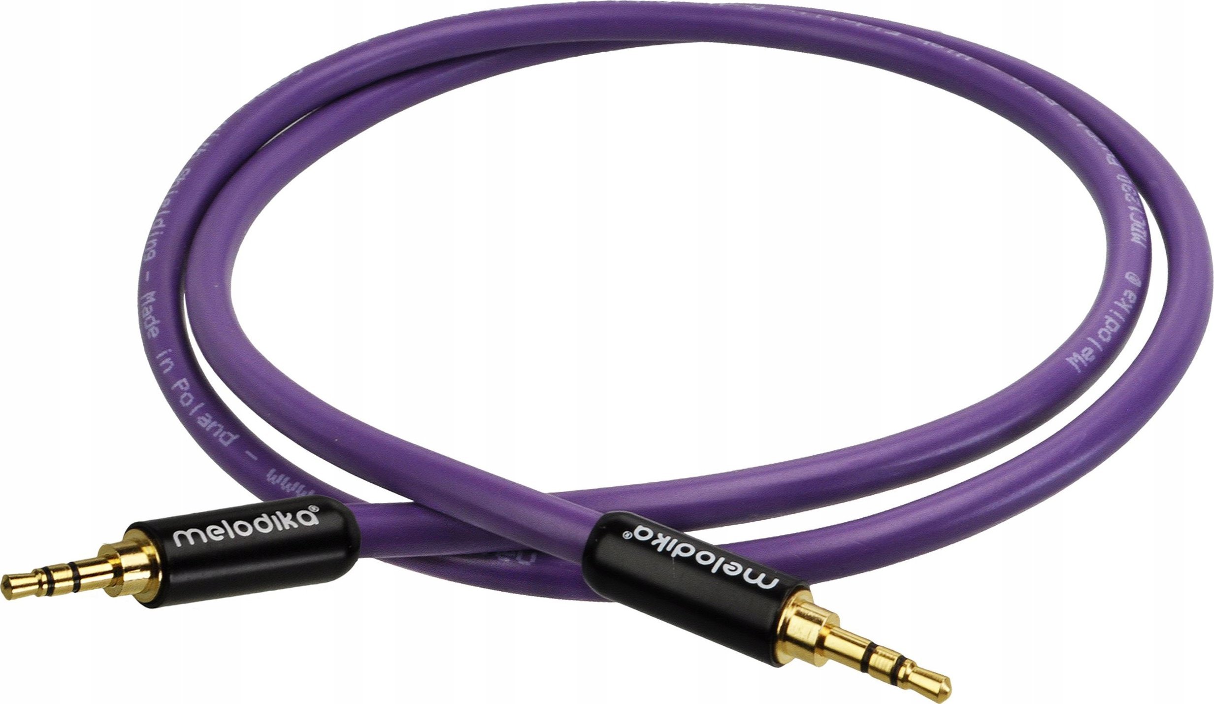 Kabllo audio Melodika MDMJ, Jack 3.5mm në Jack 3.5mm, 12m, e zezë