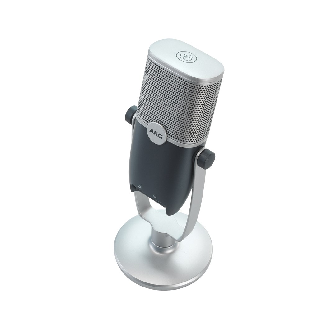 Mikrofon USB AKG Ara Blue Silver, kondensator, 24 bit 96kHz, argjendtë kaltëroshe