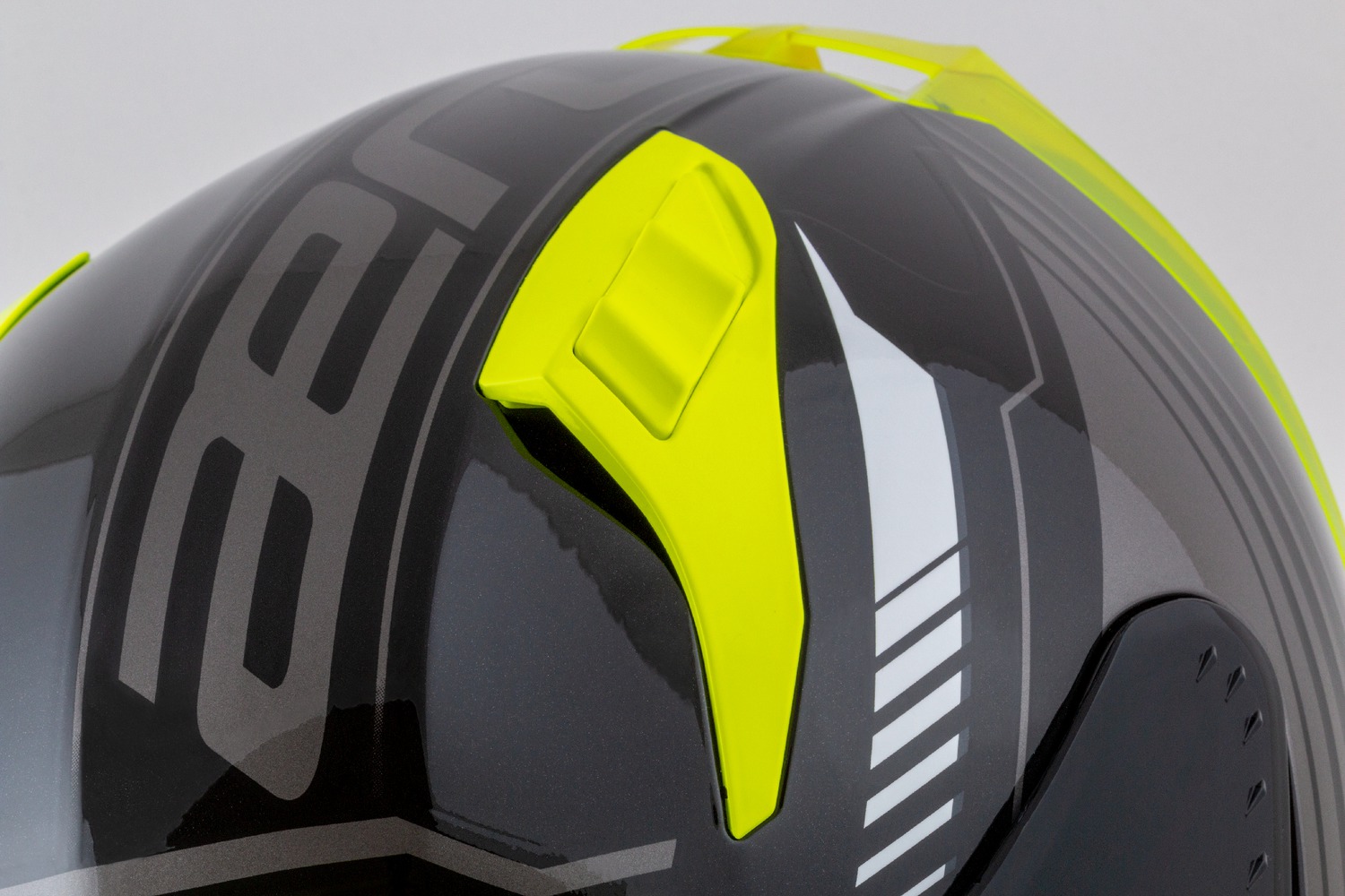 Helmetë moto CASSIDA Aero Drome, integrale, ECE 22.06, e zezë e verdhë fluo e bardhë gri