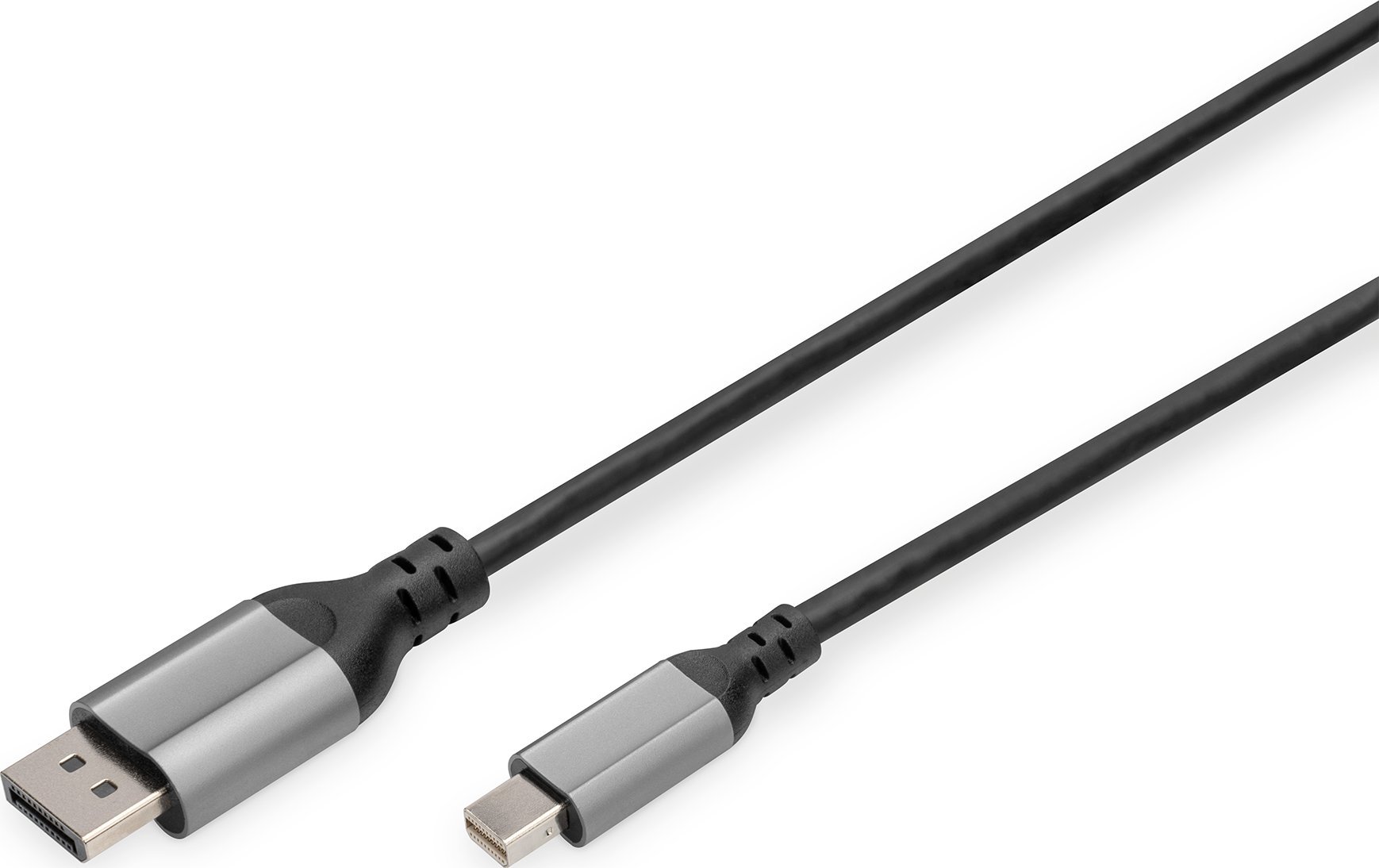 Kabllo adapter Digitus Premium mini DisplayPort në DisplayPort, 2m, 8K 60Hz, e zezë