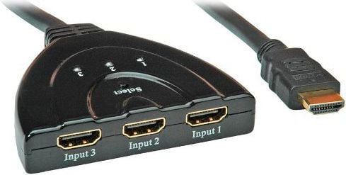 Përçues HDMI VALUE 3 portë, Full HD, i zi