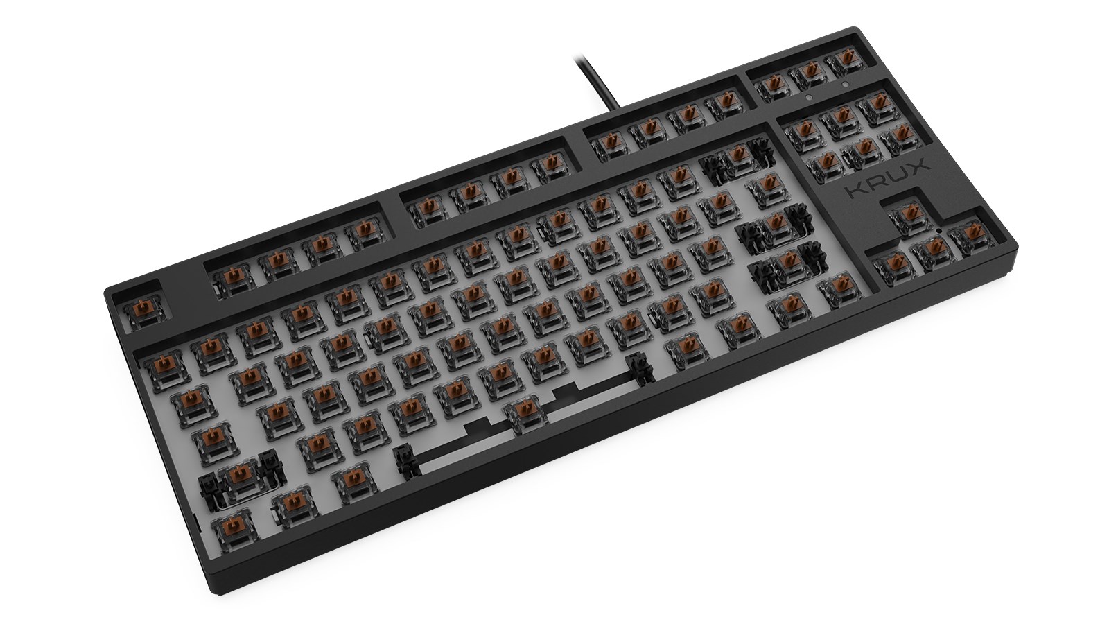 Tastierë gaming Krux Atax RGB TKL, Outemu Brown, e zezë
