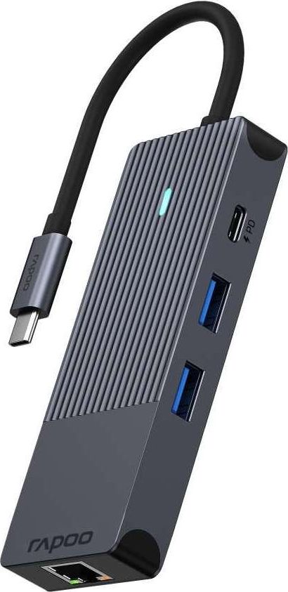Dok USB C Rapoo UCM 2004, 7 porta, trup alumini, gri