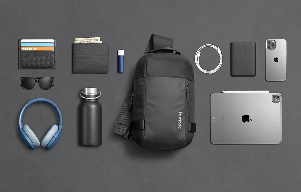 Çantë shpatulle Tomtoc Navigator T24, 7L, për laptop 14", e zezë