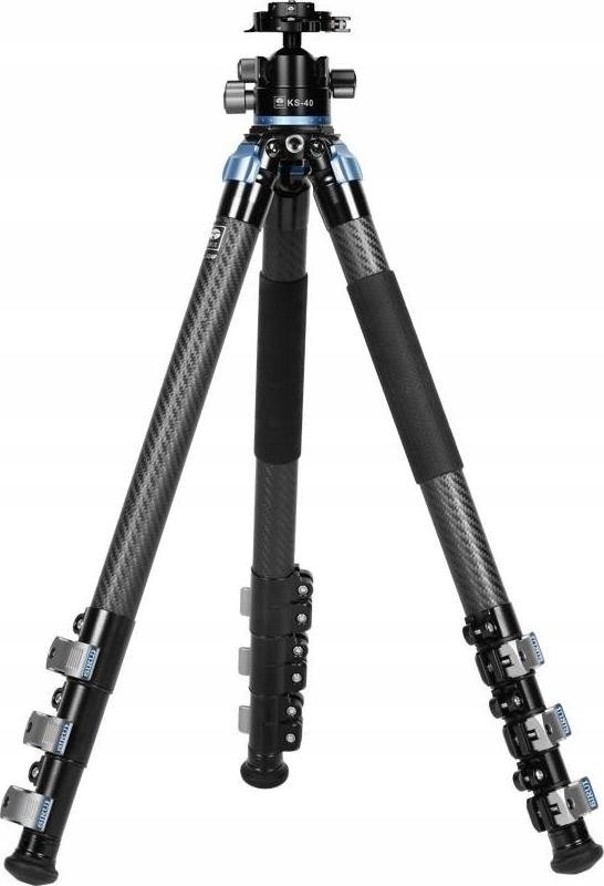 Tripod fotografik SIRUI L-324F, karbon, me kokë KS-40, i zi