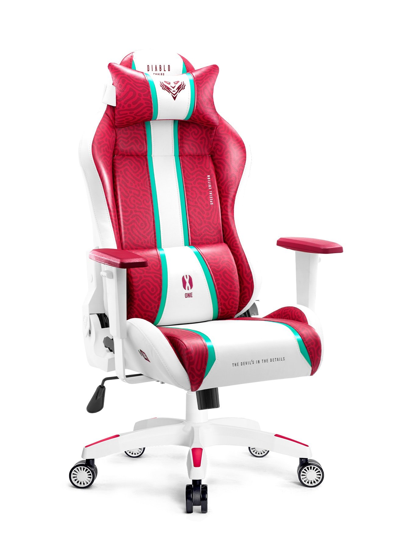 Karrige gaming Diablo X-One 2.0 Candy Rose, madhësi normale, rozë me të bardhë