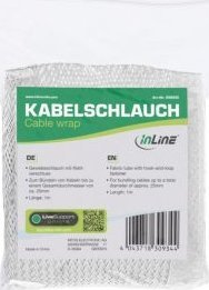 Organizues kabllosh InLine Cable Wrap, 1m, 25mm, i bardhë