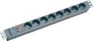 Prizë zgjatuese Bachmann 19", 8x Schuko, 2m, argjendtë
