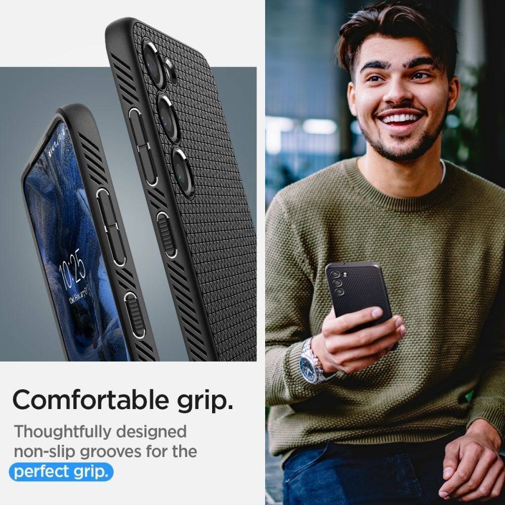 Spigen заштитник за екран со течен воздух за Samsung Galaxy S23, црно