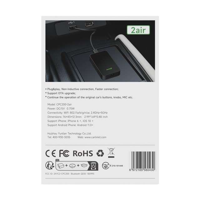Adaptues CarPlay BLOW 78-423, Android Auto, USB dhe Bluetooth, i zi
