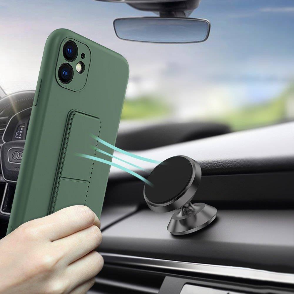 Mbulesë silikoni Wozinsky Kickstand Case për Samsung Galaxy S22+, me qëndrim, e kuqe