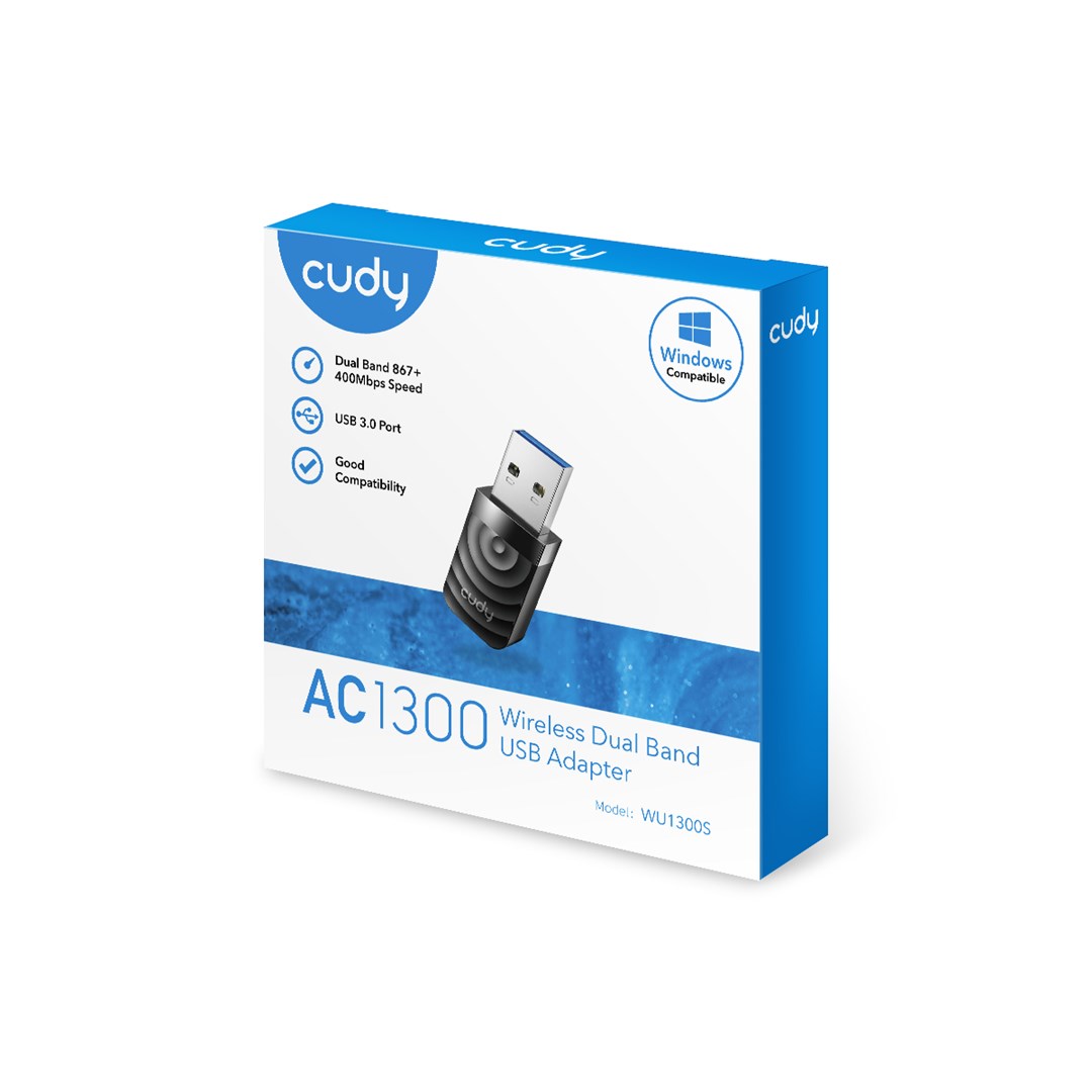 Adaptues WiFi Cudy WU1300S, AC1300, USB 3.0, i zi